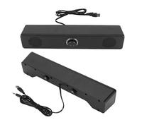 Barre de Son Bluetooth Enceinte Stéréo HiFi Compacte Volume Réglable pour PC Portable Alimenté par USB Noir 1 Unité