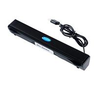Barre de son de haut-parleur USB pour ordinateur portable Noir