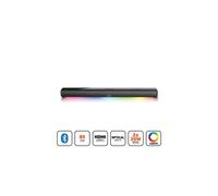 Barre de son LENCO SB-042LEDBK 85 cm 2.0 Bluetooth 5.0 HDMI ARC AUX optique 40 W RMS écran 7 segments orange LED multicolore Noir