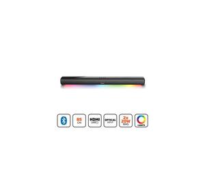 Barre de son LENCO SB-042LEDBK 85 cm 2.0 Bluetooth 5.0 HDMI ARC AUX optique 40 W RMS écran 7 segments orange LED multicolore Noir