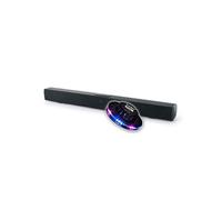 barre de son m-1520sbt, avec bluetooth, aux-in, 50w noir, jeu de lumière ovni led rvb