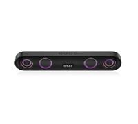 Barre de son PC Haut-parleur surround 6D sans fil Bluetooth 5.0 Maison Filaire Ordinateur Stéréo Subwoofer Barre de son PC Ordinateur portable Théâtre TV Aux, Noir