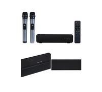 Barre de son portable - - 30W - 2 microphones sans fil UHF - Bluetooth 5.0 - Effet d'écho