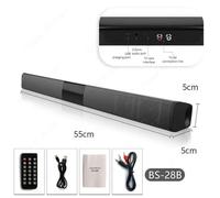 Barre de son Portable pour TV,haut-parleur compatible Bluetooth,colonne sans fil,système sonore pour Home cinéma,RCA AUX,pour TV,PC,BS-28B - Type BS-28B