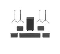 Barre de son Poseidon D80 7.1 + 2 paires de supports d'enceintes Steady 300 Dolby Atmos puissance de crête de 460 W