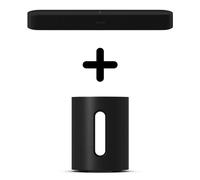 Barre de son Sonos Beam Gen2 Dolby Atmos Noir + Caisson de basses sans fil Sub Mini Noir