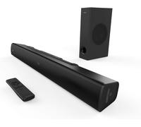 Barre De Son Stage V2 2.1 Avec Caisson De Basses,Clear Dialog Et Surround Par Sound Blaster,Bluetooth 5.0,Tv Arc,Optique Et Audio Usb,Montage Mural,Graves Et Aigus Réglables,Pour Tv