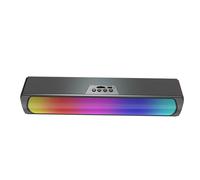 Barre de son surround 6D Bluetooth 5.0 Haut-parleurs d'ordinateur Filaire Stéréo Subwoofer Barre de son pour ordinateur portable PC Home Cinéma TV Haut-parleur auxiliaire, Noir