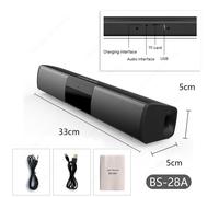 Barre de son TV portable haute puissance pour ordinateur Centre de musique avec télécommande Son BS-28B Bully Type bande Bluetooth Haut-parleur Colonne 40W - Type BS-28A