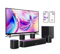 Barre de son ULTIMEA 7.1ch avec subwoofer pour TV, système de son surround pour home cinéma, contrôle par application, 4 haut-parleurs surround, EQ réglable, Aura A40