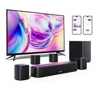 Barre de Son - ULTIMEA Aura A40 - 7.1 Canaux Soundbar - homecinema avec Caisson de Basse filaire et Haut-parleurs Arrière - 330W G