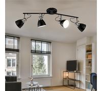 Barre de Spots Luminaire de Cuisine Plafonnier 4-flammig Spot Noir Mobile L 70cm