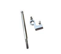 Barre de stabilisation professionnelle double pour pédale de grosse caisse avec mécanisme de réglage ergonomique de la longueur, accessoires de matériel de tambour en alliage d'aluminium texturé