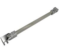 Barre de stabilisation universelle en acier inoxydable pour cabine de douche-Angle flexible et réglable-Fixation murale pour paroi de douche d'une épaisseur verre de 8 à 10mm-Bras de support (110CM)
