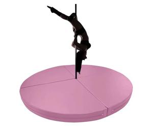 Barre de strip-teaseuse haut de gamme - Coussin de sécurité rond et pliable pour la danse, 120 cm x 5 cm (47,2 po x 2 po) pour salle de sport à domicile - Coussin de protection antichute ros