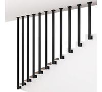 Barre de support antidérapante en fer forgé pour escalier - 1 m - Pour maison, couloir, loft et jardin d'enfants - Tube carré monté au plafond