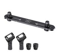Barre de support de micro stéréo avec marquages lignés pour enregistrement XY ORTF, adaptateur de filetage 3/8" et 5/8" compatible avec la plupart des supports de microphone pour enregistrement en