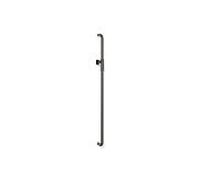 Barre de support de pommeau de douche Hewi Série 480 480.33M00260ER, revêtement par poudre gris foncé perle mica mat profond - noir mat, 110 cm, avec support de pommeau de douche magnétique