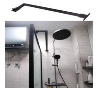 Barre De Support De Porte De Douche Avec Clip Réglable, Tige/support De Stabilisateur De Douche En Acier Inoxydable, Support De Renfort De Tube Carré À Angle Droit(1 pc,L 31.4in (80cm))