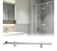 Barre de Support en Forme de T pour paroi de Douche, Bras stabilisateur en Verre argenté de 39,3 po pour Panneaux de 1/3 po et 1/2 po d'épaisseur, Support antidérapant (1 pièce)