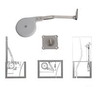 Barre de support hydraulique pour armoires rabattables offrant un amortissement silencieux vers le haut et des fonctions de sécurité pour un mouvement contrôlé de l'armoire (C)