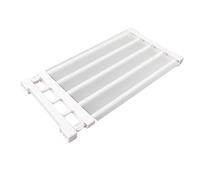 Barre de tension réglable en métal sans clou pour placard, cuisine et salle de bain, 24 cm de large (50-80 cm), blanche, polyvalente et facile à installer