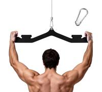 Barre de Tirage Lat Pulldown, Poignée Large en V à 4 Axes pour Poulie, Poignées Ergonomiques Antidérapantes, Accessoire Musculation Dos pour Grand Dorsal, Trapèzes & Grand Rond, 3,44 kg