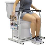 Barre de toilette autonome Vive - Cadre de sécurité médicale de salle de bain avec barre d'appui et garde-corps pour personnes âgées, personnes âgées, handicapées et handicapées