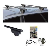 Barre de toit porte-bagages pour toit auto homologuée compatible avec CHEVROLET/DAEWOO Spark 5P rails ouverts d'année 2010 à 2015 barres en acier 127 cm pour une portée élevée 100 kg