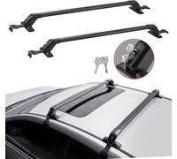 Barre de toit transversale universelle en aluminium 108 cm - serrure de toit - 2 pièces - Léger et stable - Idéal pour les voitures et les solutions de transport