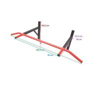Barre de traction Barre fixe Barre de gymnastique Montage mural Pull Up Bar jusqu'à 150 kg 5807