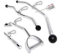 Barre de traction C.P.Sports lat 88cm extra large pour une latte encore plus large, Diverses variantes de prise grâce à la surface de prise moletée, y compris le chrome pivotant pour la musculation, y compris le mousqueton.