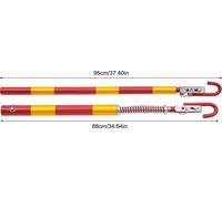 Barre de traction de remorque, capacité de charge de 5T, construction en fer robuste, rouge