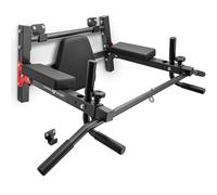 Marbo Sport - Barre de traction Pullup & Dip 2 en 1 - Station de dip pour espalier et montage mural - Poignées réglables - Équipement de gymnastique à domicile - Pour la musculation, le développement