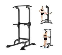 Barre de traction multifonction et station de dips réglable en hauteur pour la musculation et le fitness