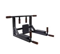 Barre de traction multifonctionnelle - Montage mural - Noir - En acier - Charge maximale : 200 kg - 95 x 77 cm - Pour la musculation à la maison, la salle de sport