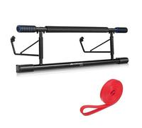 Barre de traction murale pliable MOBICLINIC Elastiques inclus Max 200 kg Fer et EVA Installation sans outils Noir et Bleu K5