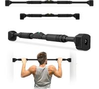 Barre de traction Réglable 74-100 cm Sans Perçage- HyperMotion - Max 200 kg- Acier avec Poignées NBR- Fitness