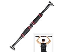 Barre De Traction Réglable De 65 À 100 Cm Pour Exercices Musculaires Avec Installation Sans Vis Et Poignée Antidérapante En Fer Noir Helloshop26 20_0019542