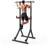Barre de traction, Station Traction dips Multifonctions, Réglable en hauteur 145-240 cm, Charge max 150 kg