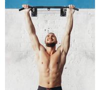 HomCom Barre de traction fixation murale support sac/sangles TRX intégré 150kg acier noir