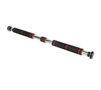 Barre de Tractions, Barre de Traction Triceps Stretch, Musculation Avant Bras de Barre Fixe,Multifonctions Pour Maison et Les Sports D'intérieur, Longueur Réglable 80-115 cm (Noir et rouge)