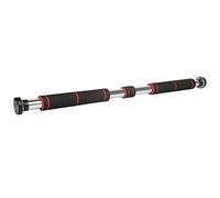 Barre de Tractions Porte, | 80-130 cm | 150 kg | Barre de porte | Barre de gymnastique | Musculation | Pull Up Bar | Bras | Appareil de musculation | Réglable ((80-115 cm) - noir rouge)