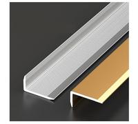 Barre de transition à rayures de bande de seuil for bandes de transition, revêtement de sol stratifié, barre de transition de moulage en L en alliage d'aluminium(Grey,5x25mm/0.20x0.98in)