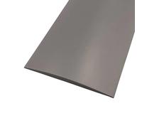 Barre de transition de sol, bande autocollante en PVC de 1m*5cm pour séparation de porte, bande de seuil de revêtement pour carrelage, bois, stratifié, comble les espaces (Gris foncé)