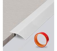 Barre de transition en aluminium - 0,9 m x 43 mm - Profilé de transition en aluminium - Avec long ruban adhésif - Combler la hauteur entre 5 et 12 mm - Antidérapant et imperméable - Pour rampes