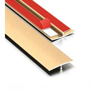 Barre de Transition en Aluminium en 50cm-50cm Profilé de Seuil en Aluminium Anodisé pour Sols Carrelage, Stratifié, Bois, Joint de Transition Durable et Protection de Bords(Gold,4cm*70cm)