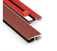 Barre de Transition en Aluminium en 50cm-50cm Profilé de Seuil en Aluminium Anodisé pour Sols Carrelage, Stratifié, Bois, Joint de Transition Durable et Protection de Bords(Red,4cm*135cm)