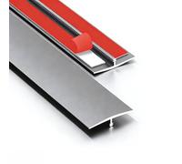 Barre de Transition en Aluminium en 50cm-50cm Profilé de Seuil en Aluminium Anodisé pour Sols Carrelage, Stratifié, Bois, Joint de Transition Durable et Protection de Bords(Gray,3.3cm*90cm)