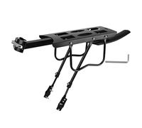 Barre de vélo arrière - Porte-bagages - Support d'étagère avec réflecteurs d'avertissement - Capacité du roulement de charge : 80 kg - Support de fret - Sac à dos flexible pour homme